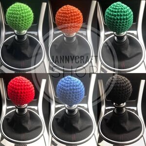 Set of 2 Handmade Crochet Gear Shift Covers - Multi-Color Set